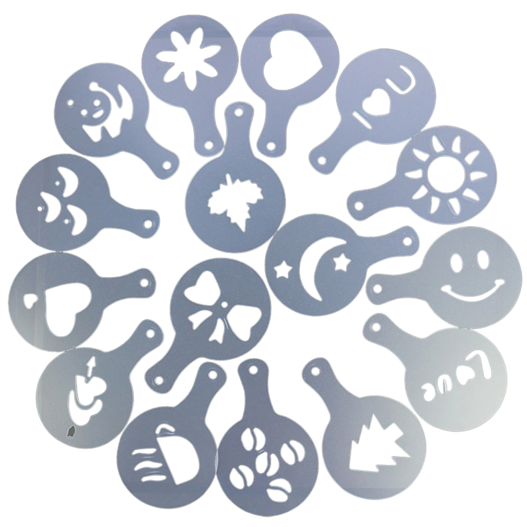 Coffee Stencils (16 Pcs)
