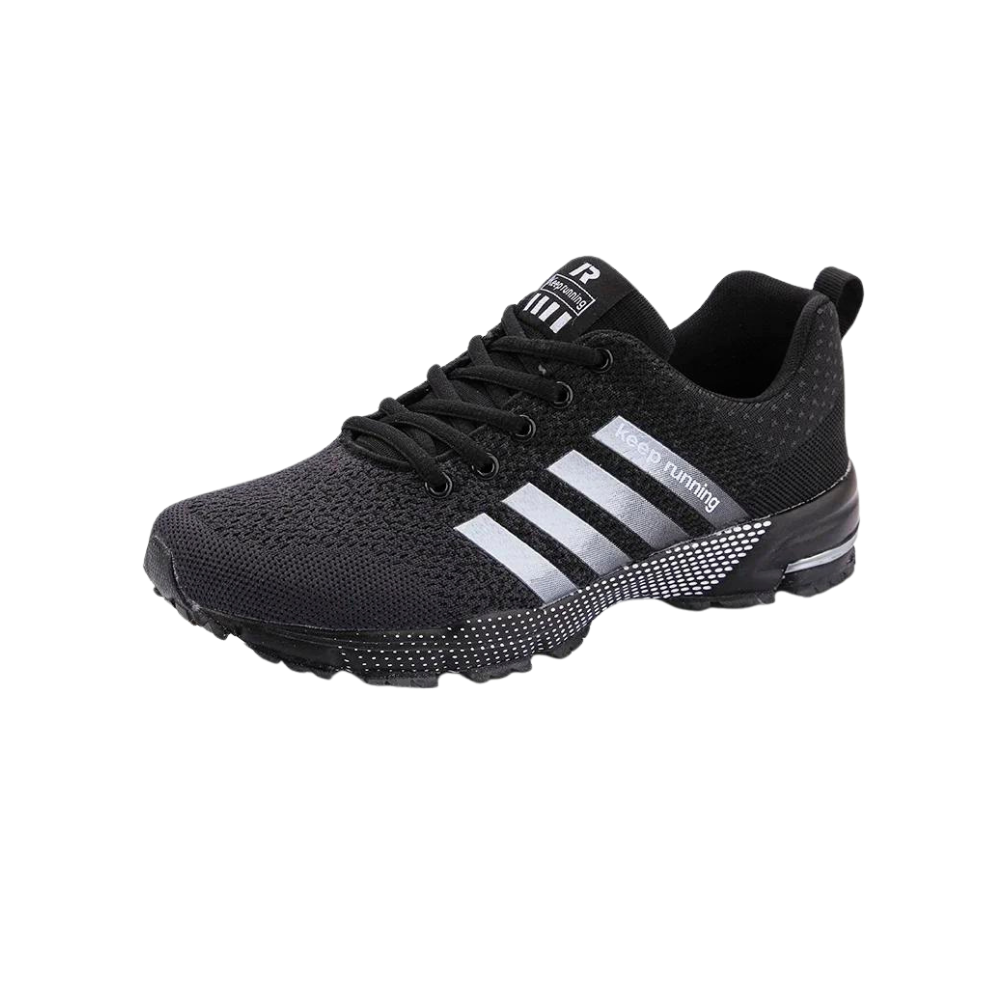 Breathable Men's Trainers -Black - Ozerty