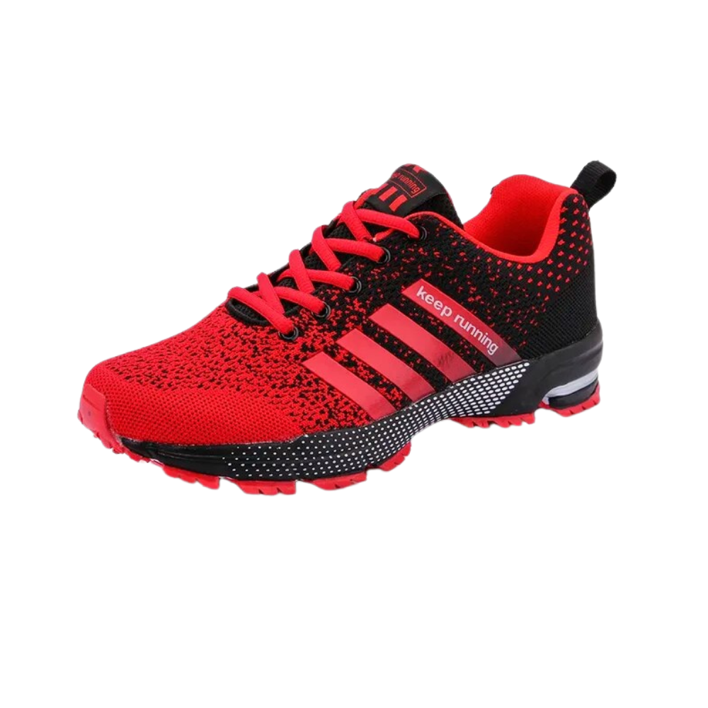 Breathable Men's Trainers -Red - Ozerty