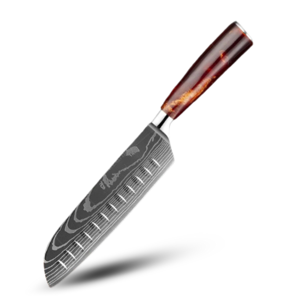 Fire Land Series Japanese Knives -Santoku Knife 7 inch/18 cm - Ozerty