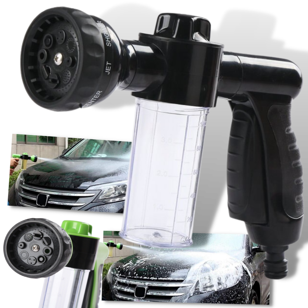 High-Pressure Hose Nozzle Head & Soap Dispenser -