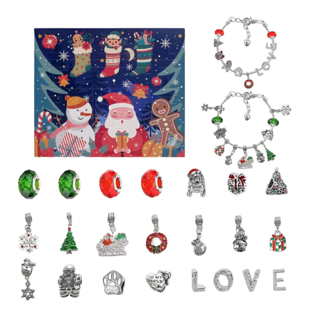 DIY Jewelry 24-day Countdown Advent Calendar -Love - Ozerty, DIY Jewelry 24-day Countdown Advent Calendar -Love Smurfs House - Ozerty